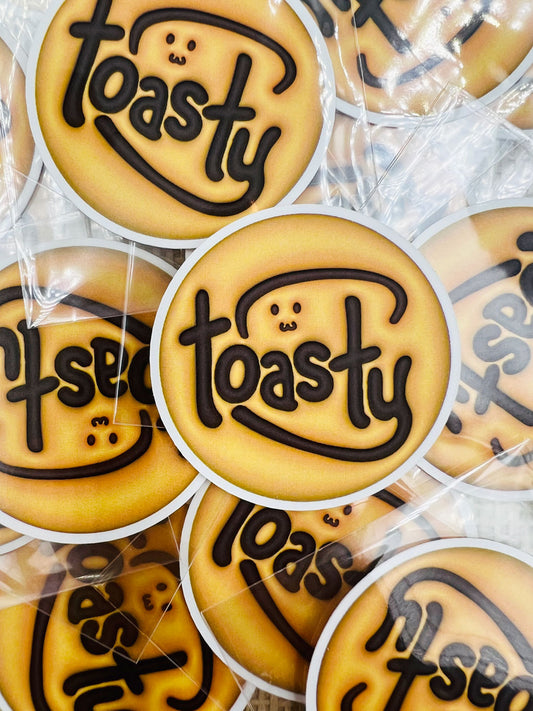 Toasty Logo Vinyl Sticker